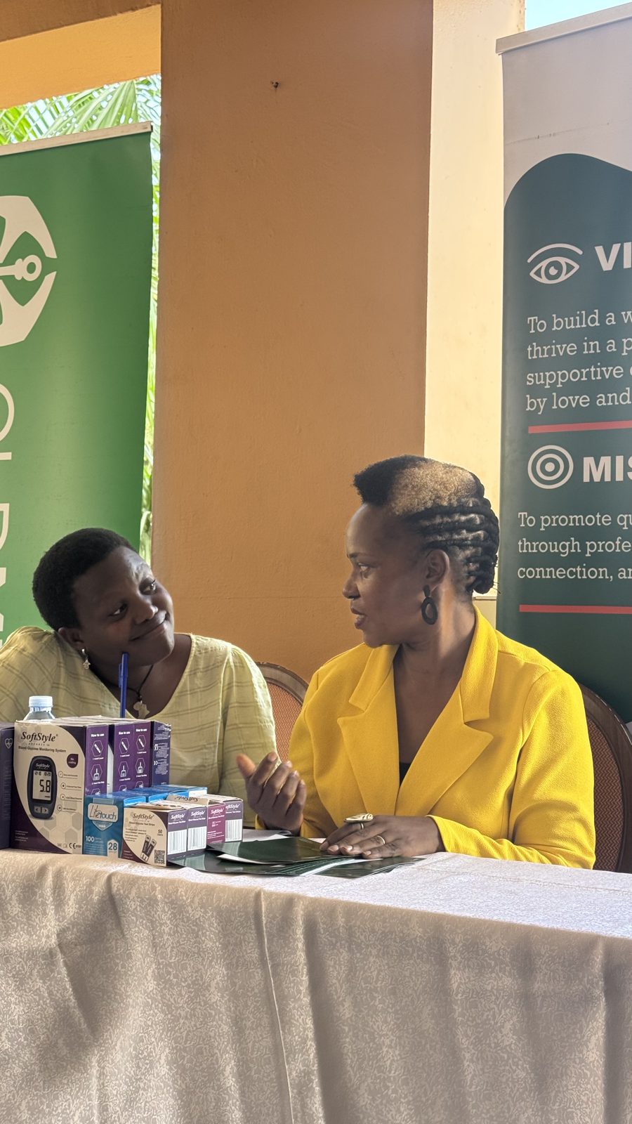 Ubuntu team at community health camp — caregiver consultation, May 2026